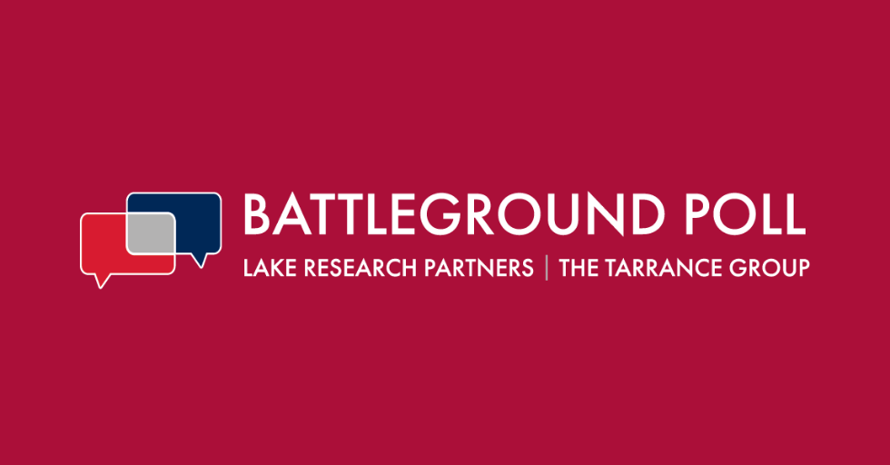 Battleground Poll logo. Lake Research partners. The Tarrance Group.