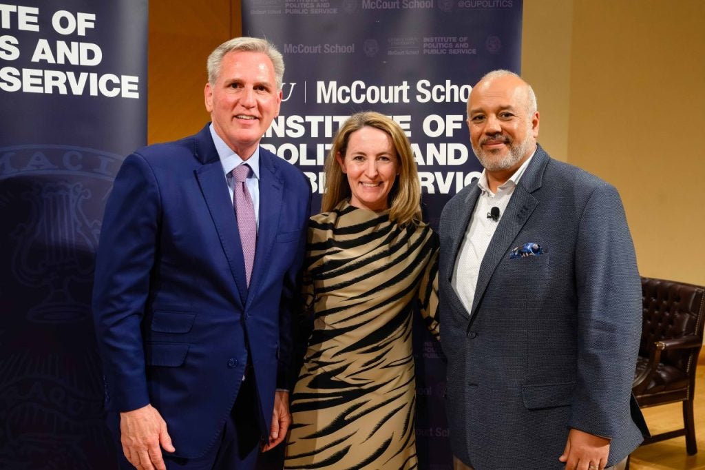 Posed photo with McCarthy, Machalagh Carr and Elleithee.