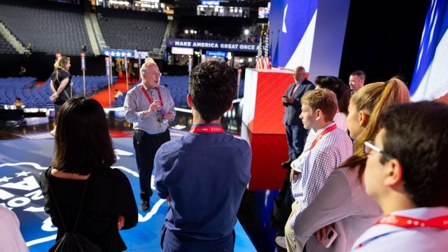 Students on stage at RNC