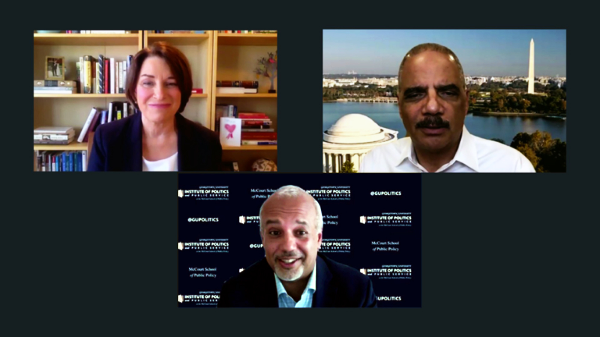 GU Politics welcomed Eric Holder, former Attorney General, and Senator Amy Klobuchar (D-MN) for an event looking at justice and voting in America.