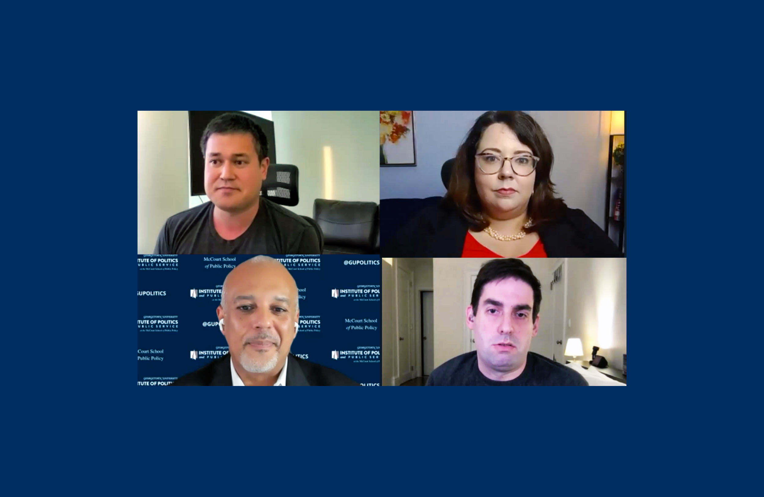 GU Politics hosted Josh Mendelsohn of Hawkfish, Scott Tranter of 0ptimus Analytics, and Jessica Taylor of The Cook Political Report for a conversation