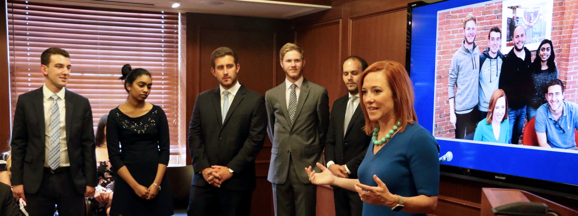White House Press Secretary & Spring '17 Fellow Jen Pskai with SSTs