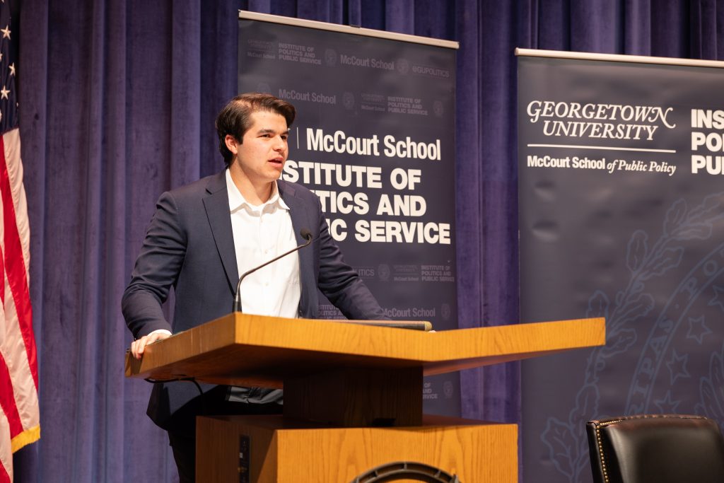 Alex Grass introduces the event.